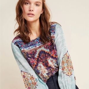 Vineet Bahl Anthropologie Prudence Blouse Top SIze XS